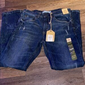 True Craft Dark Blue Slim Straight Pants